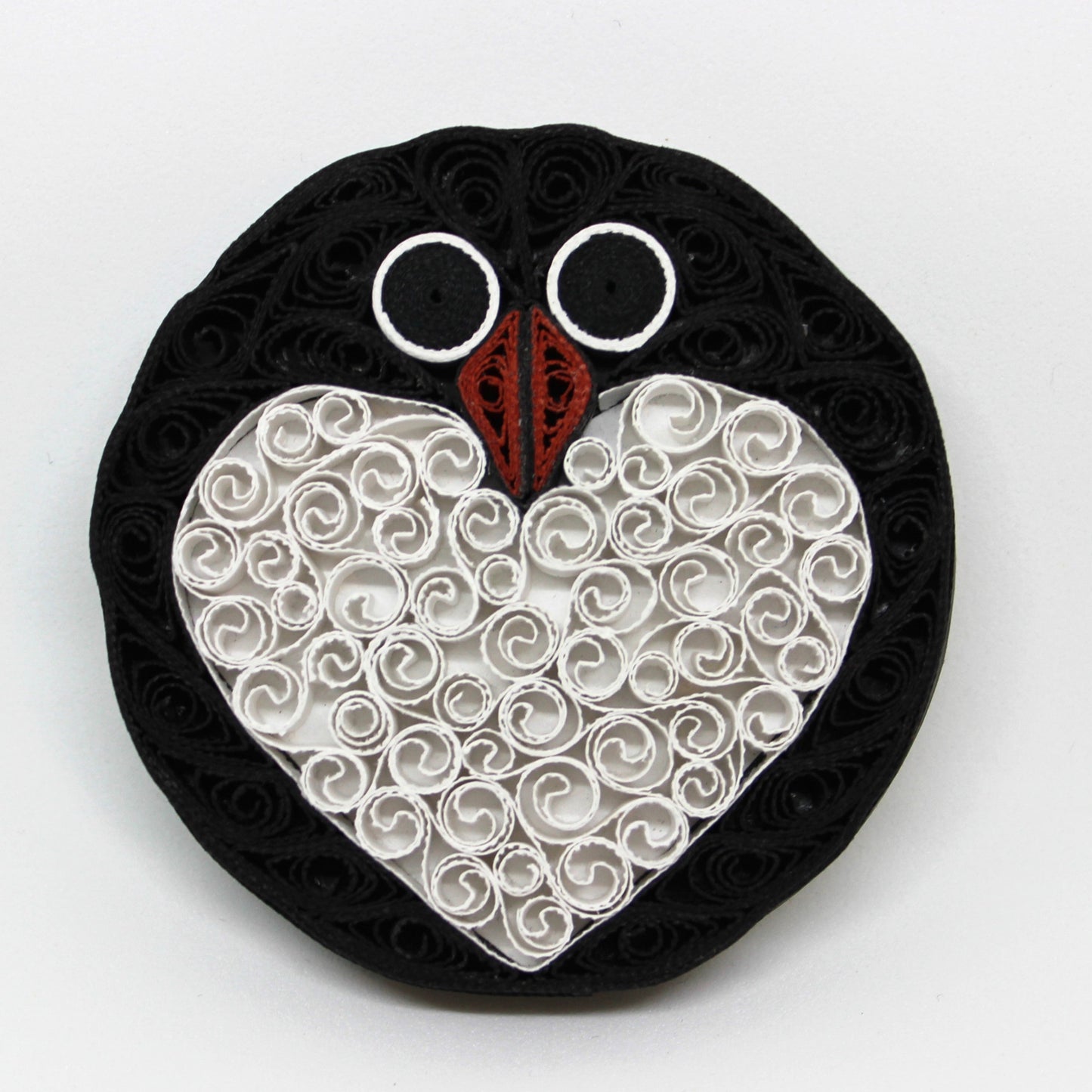 3" quilled penguin magnet