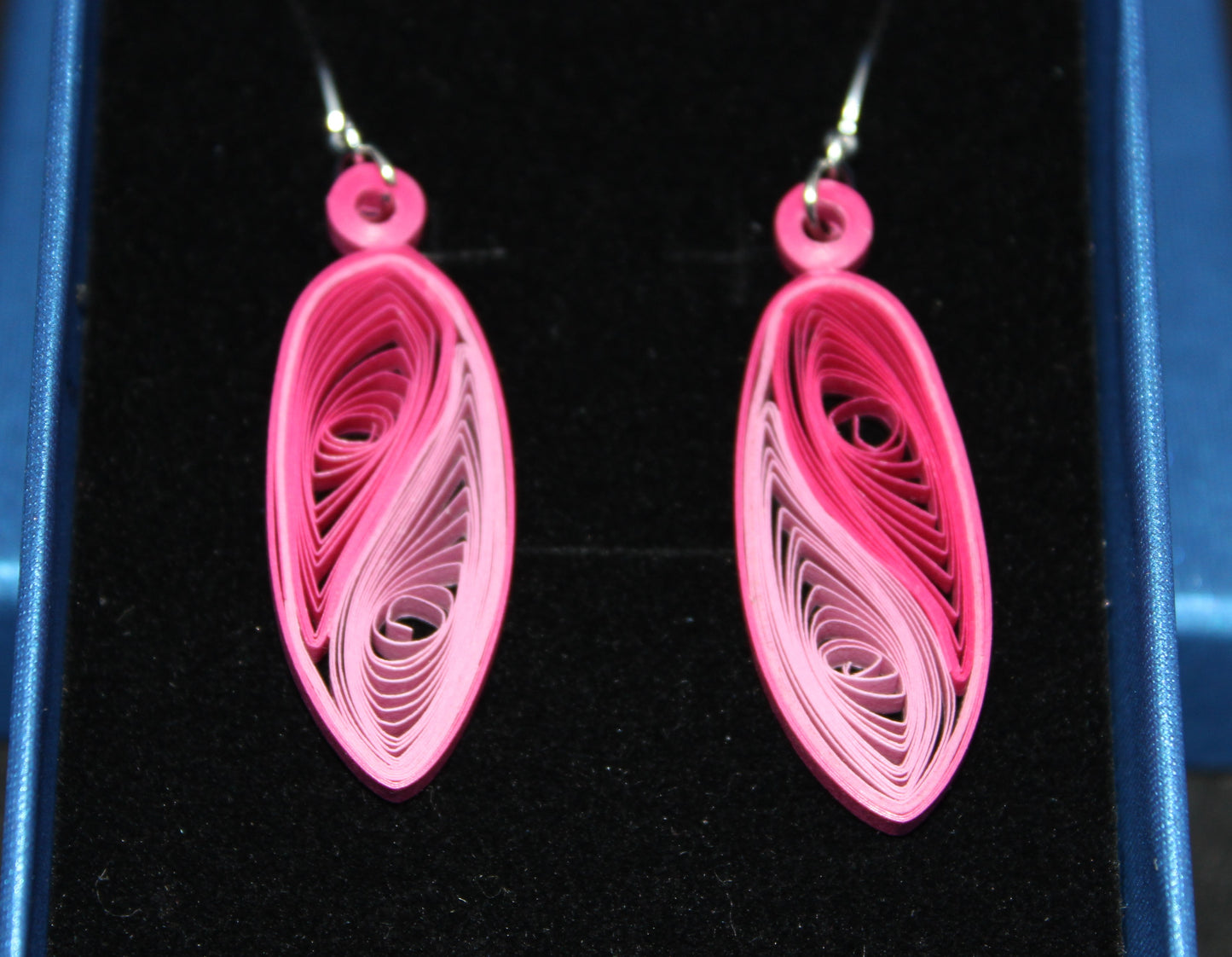 Quilled earrings - Two-tone Pink Ovals