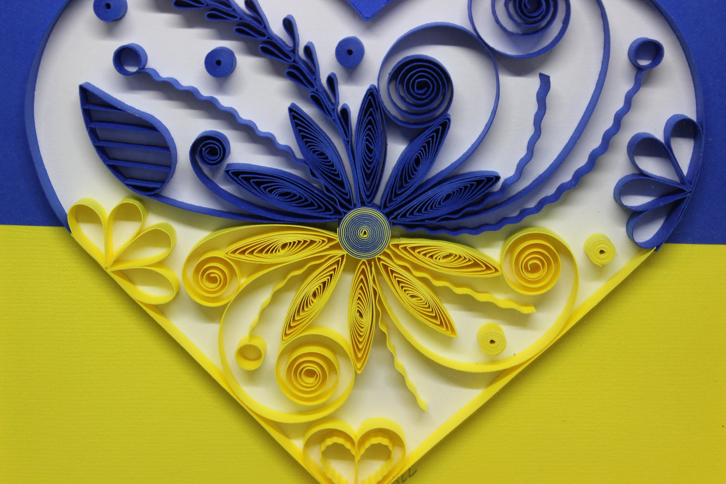 Ukraine Heart - original quilled artwork