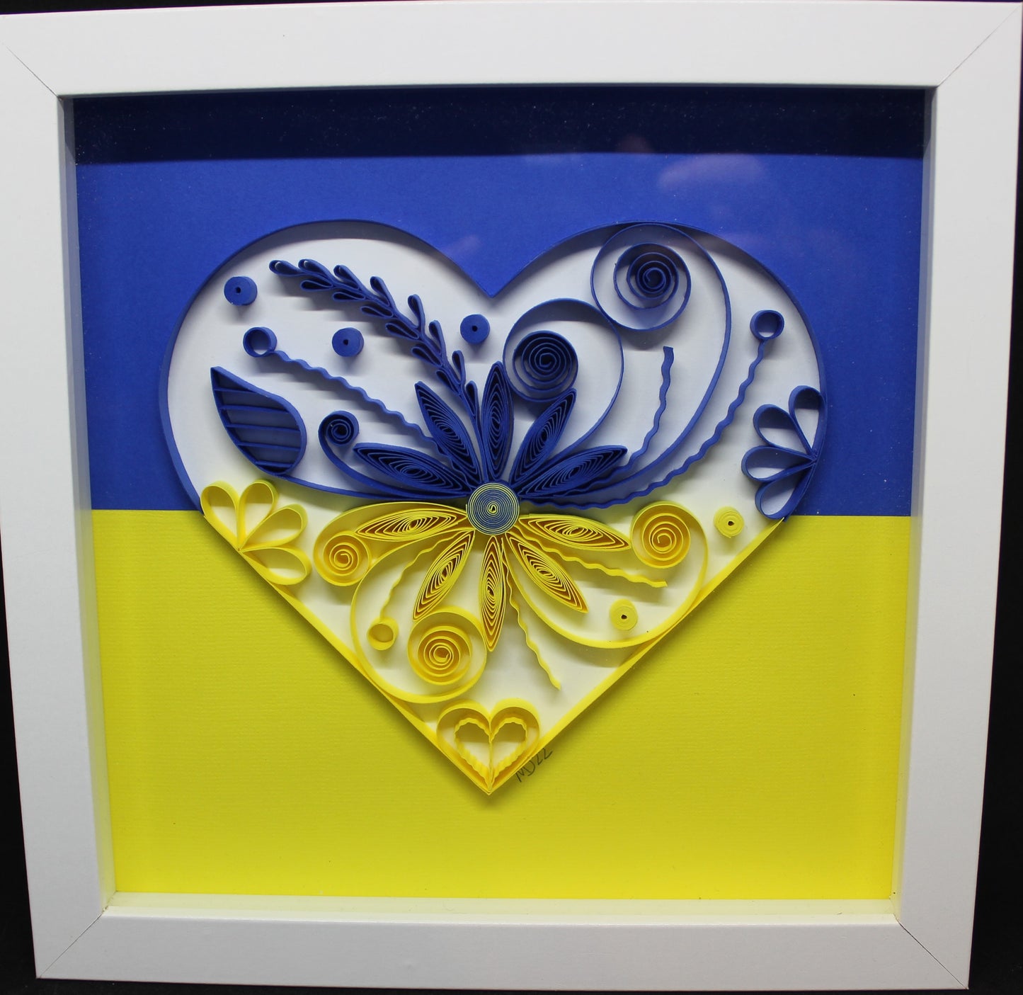 Ukraine Heart - original quilled artwork